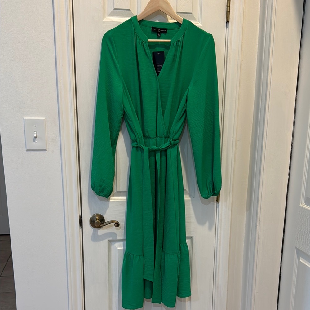 Fred David Women’s Dress Elegant Green Size L